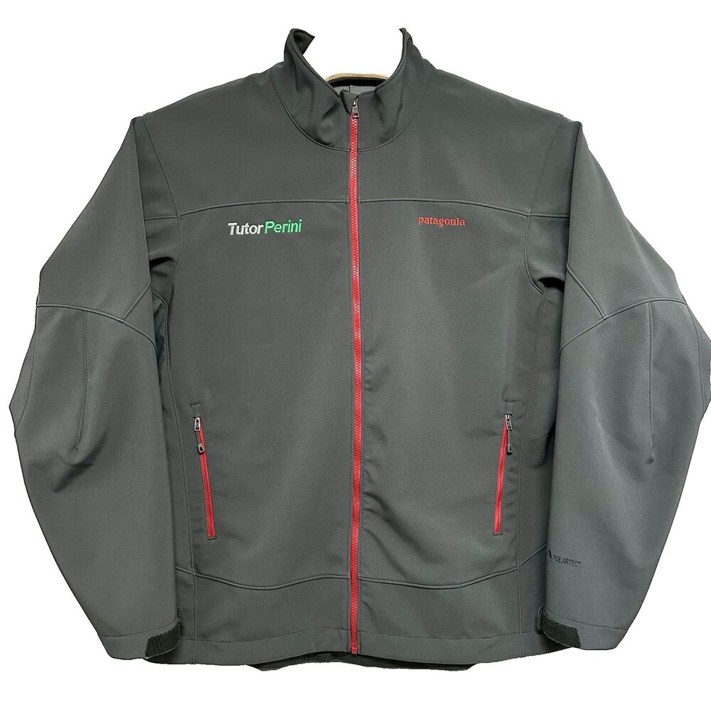 Patagonia Adze Jacket Mens XL Gray Softshell Polartec Windbloc Full Zip Outdoors